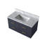 36 po X P 22 po D Meuble-lavabo simple avec plateau en marbre de Carrare et tiroirs-744607504