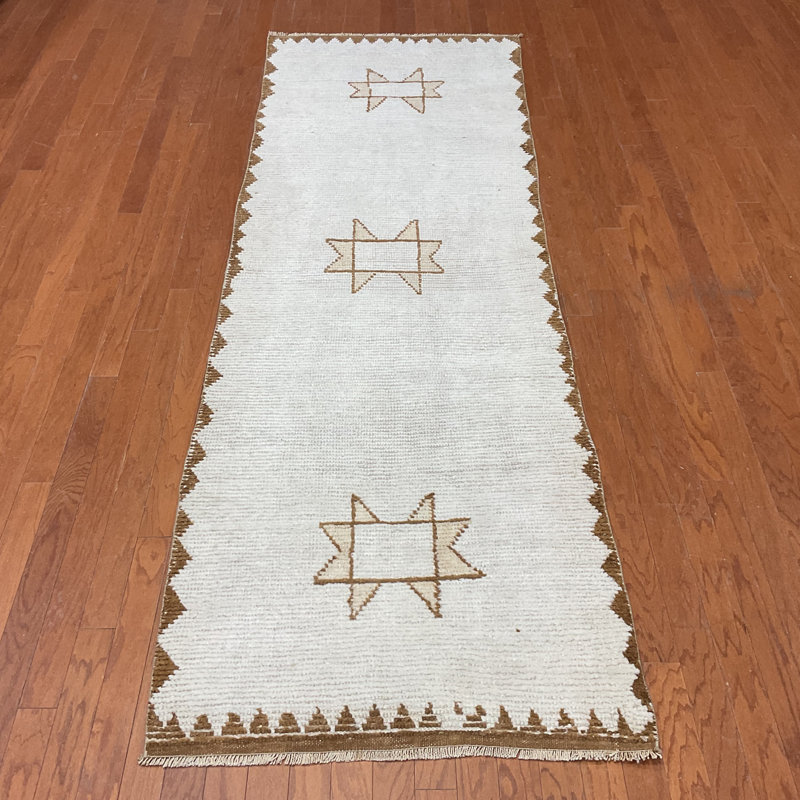  Handmade Turkish Oushak Wool Runner