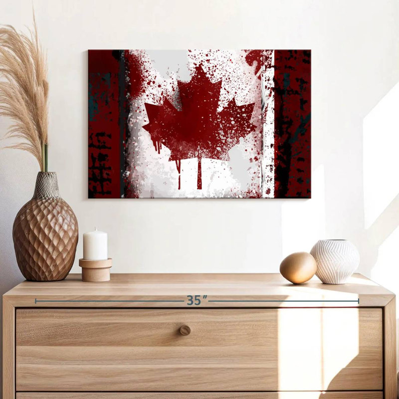 Drapeau du Canada rustique, H 16 po x l 24 po
