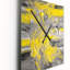 Horloge murale abstraite moutarde jaune et gris vif IV-99633980