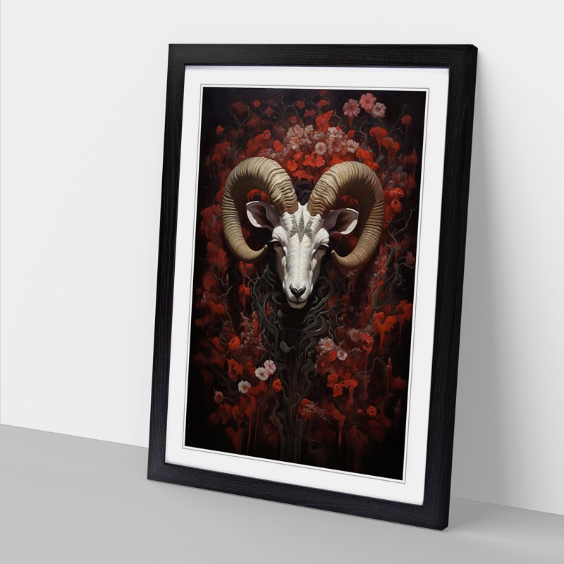 Single Picture Frame Print on Wood, Black Framed, 46cm H x 34cm W