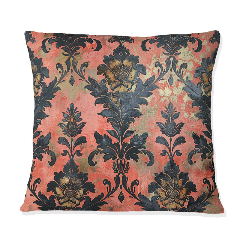 Coussin décoratif Glamour Damask - Glam, H 18 po x H 18 po