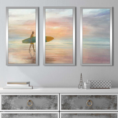 Surfside - peinture de cadre photo 3 pièces
