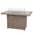 Forgan Rectangle Steel and Glass Propane Fire Pit Table