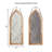 36"H Cathedral Geometric Clear Glass Window Panel In Mango Wood Frame