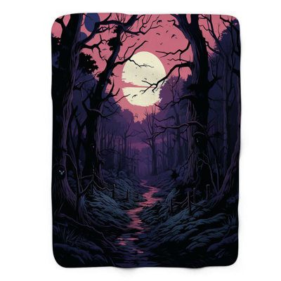 Toile Creepy - couverture Sherpa de qualité supérieure 1 pièce