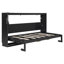 Lit escamotable simple de taille simple pliable sur le côté avec motif imprimé tendance, éclairage à DEL sous le lit et prise USB intégrée - Design peu encombrant - noir-1326326838