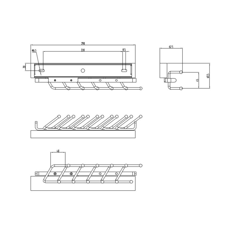 Metal Tie Rack