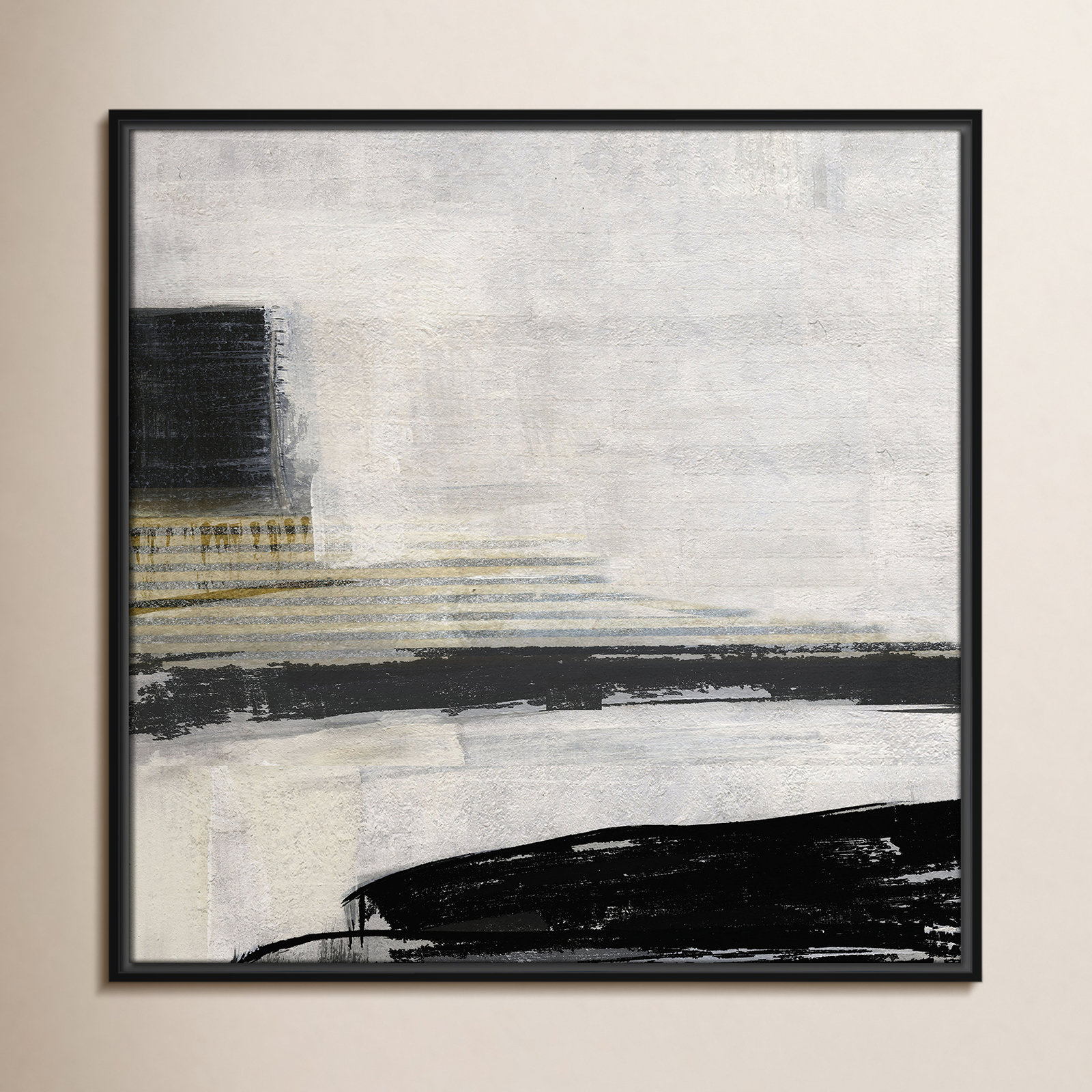 La Bande I Print by Sally Swatland, Black, 25.5" H x 25.5" W