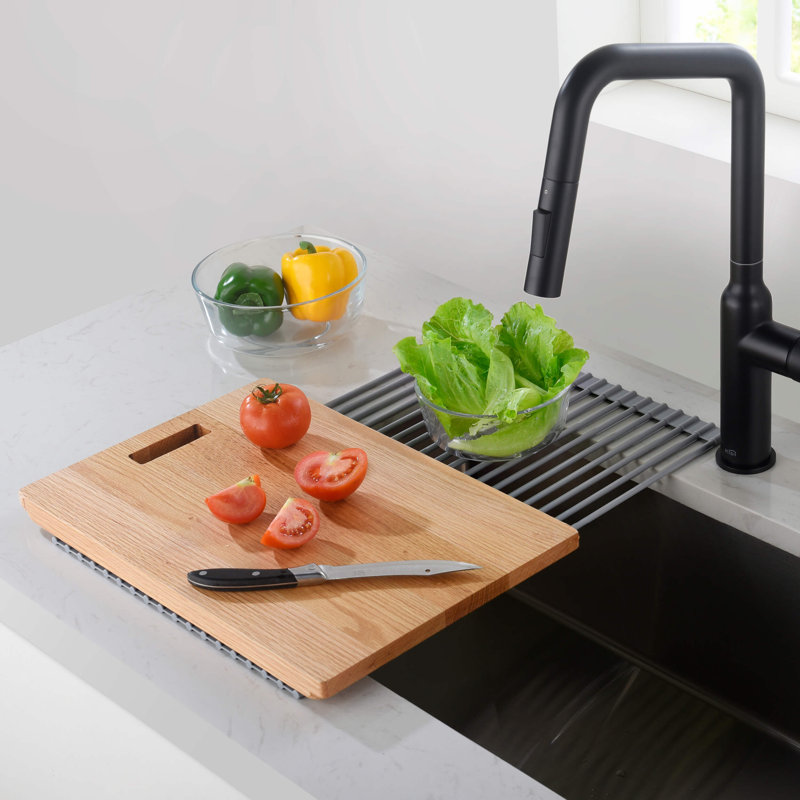 17" Stainless Steel Roll-Up Over-Sink Drying Rack