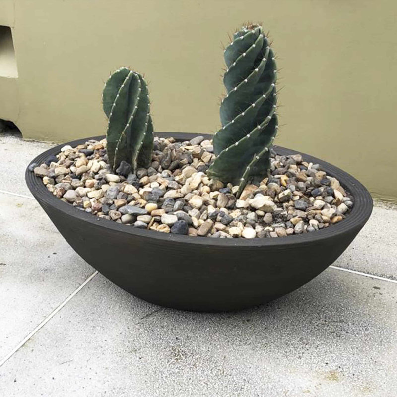 Delano Planter, Caviar Black, 10" H x 30" W x 21.1" D