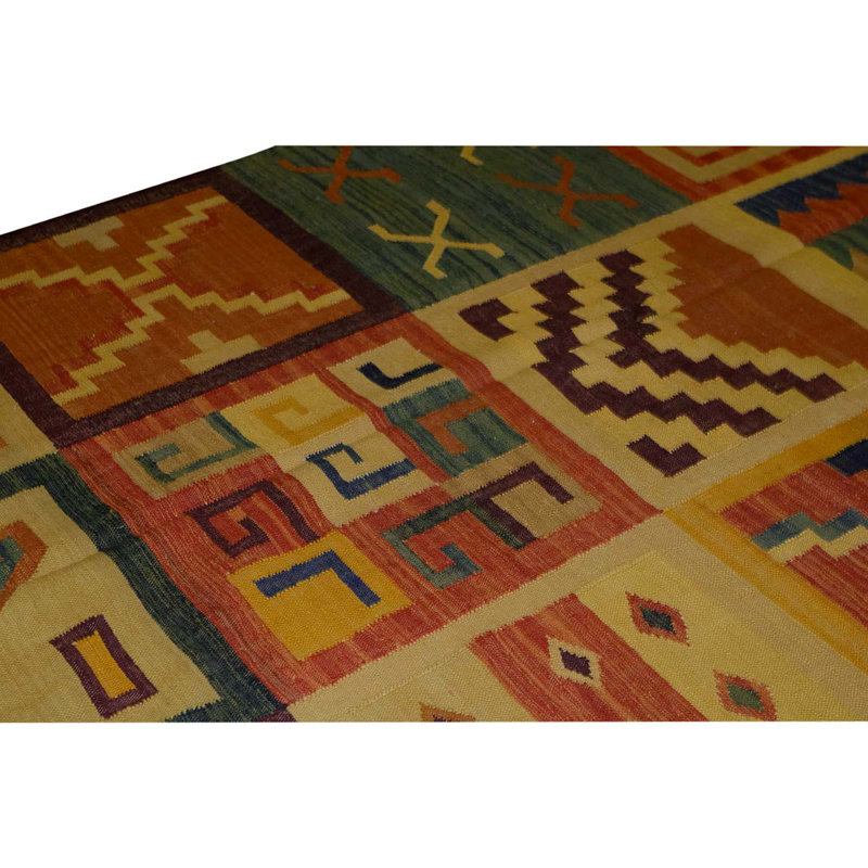 Wool Patchwork Area Rug