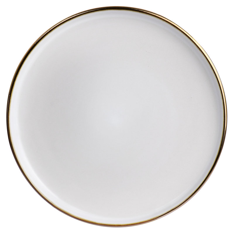Ensemble d'assiettes à salade en grès blanc mat 6 pièces Elama Arthur, Blanc mat