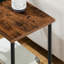 Ensemble de 2 tables d'appoint avec station de charge, tables de bout brun rustique avec ports USB, prises de courant et tablettes de rangement à 2 niveaux pour la chambre à coucher, le salon et les petits espaces