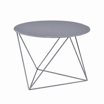 Metal Round Top End Table