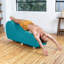 Chaise longue Allisha pour étirer et se détendre, pieds en bois d'érable - similicuir-72988187