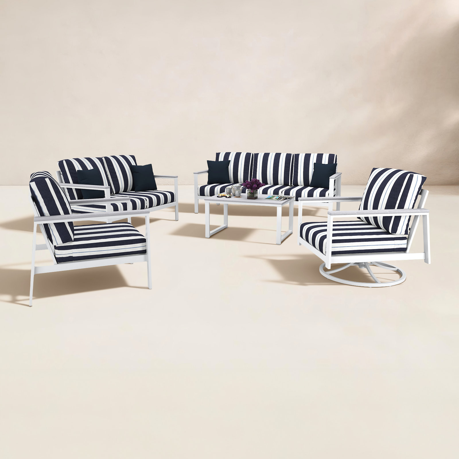 Townsend 7-Person Sunbrella® Patio Seating Group, White