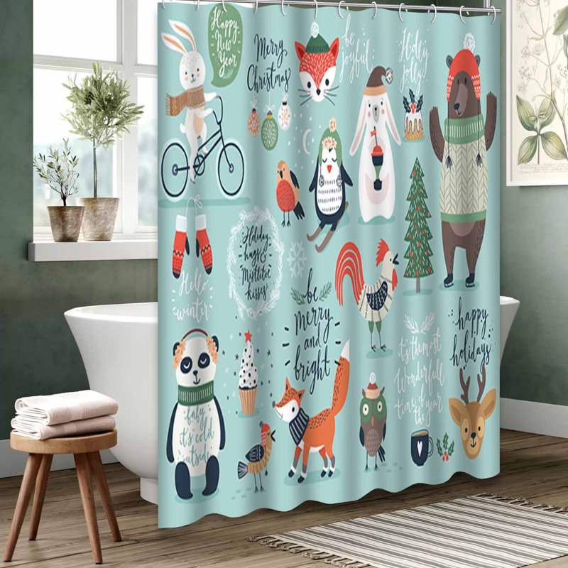 Rideau de douche vert imperméable, rideaux de douche pour la salle de bain avec 12 crochets, 72" L x 72" W