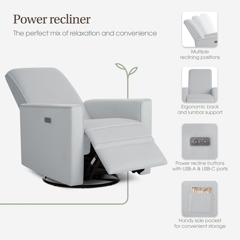 Fauteuil oscillant et rotatif, Gris