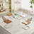 63" Glass Dining Table Set for 4-6-1470084250-1470084252