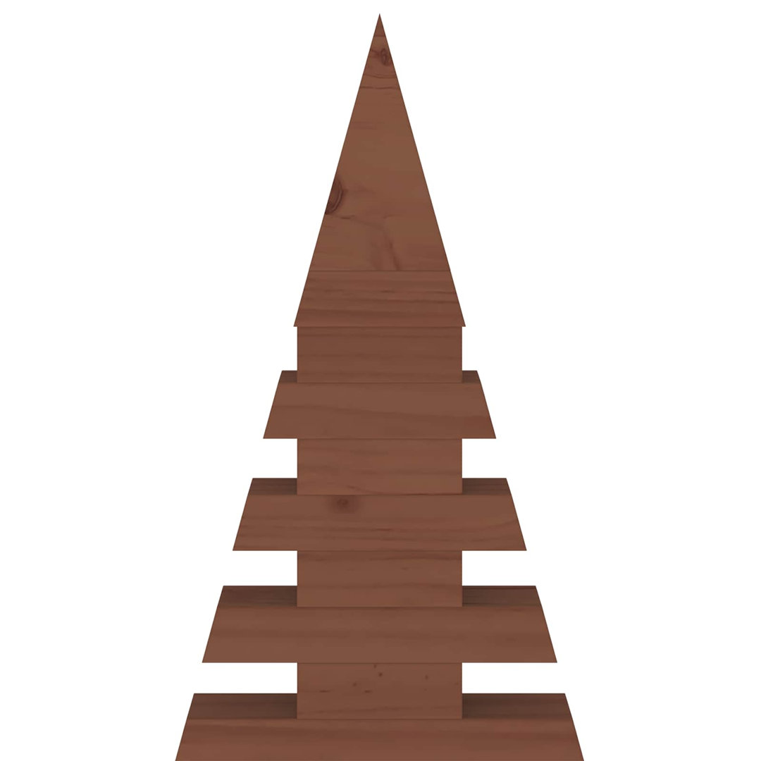 Vidaxl Wooden Christmas Tree Kotka 180 Cm Solid Pine Wood - Brown, Brown - Image 3