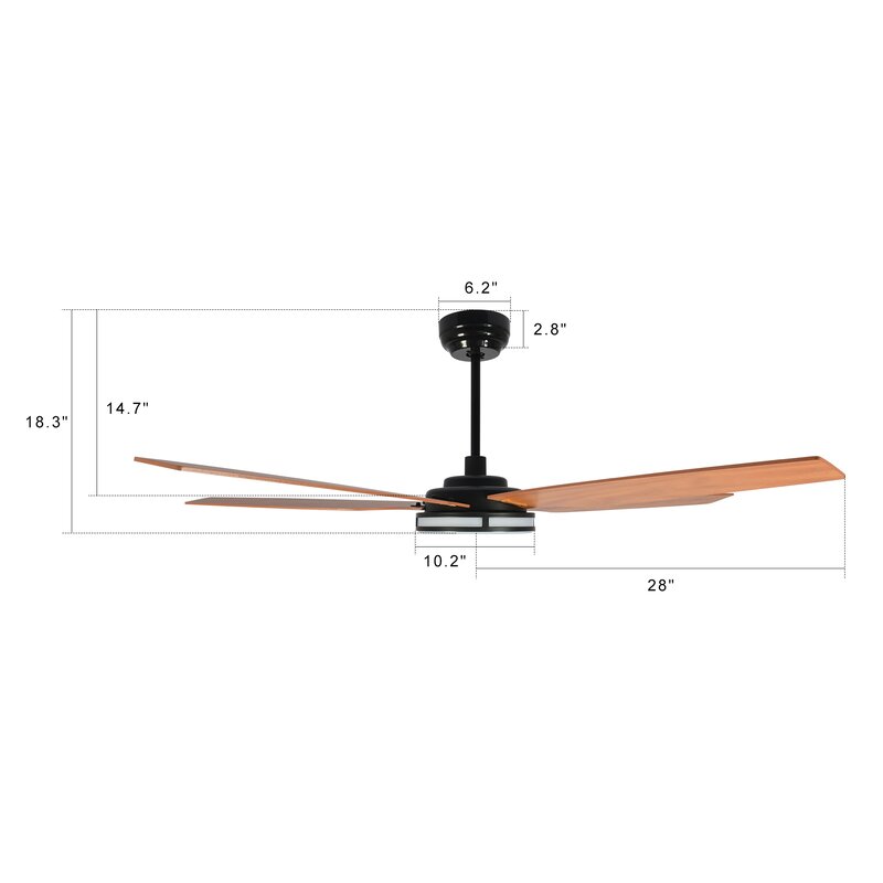 Winston Porter Sdepan 56'' Ceiling Fan with LED Lights & Reviews | Wayfair