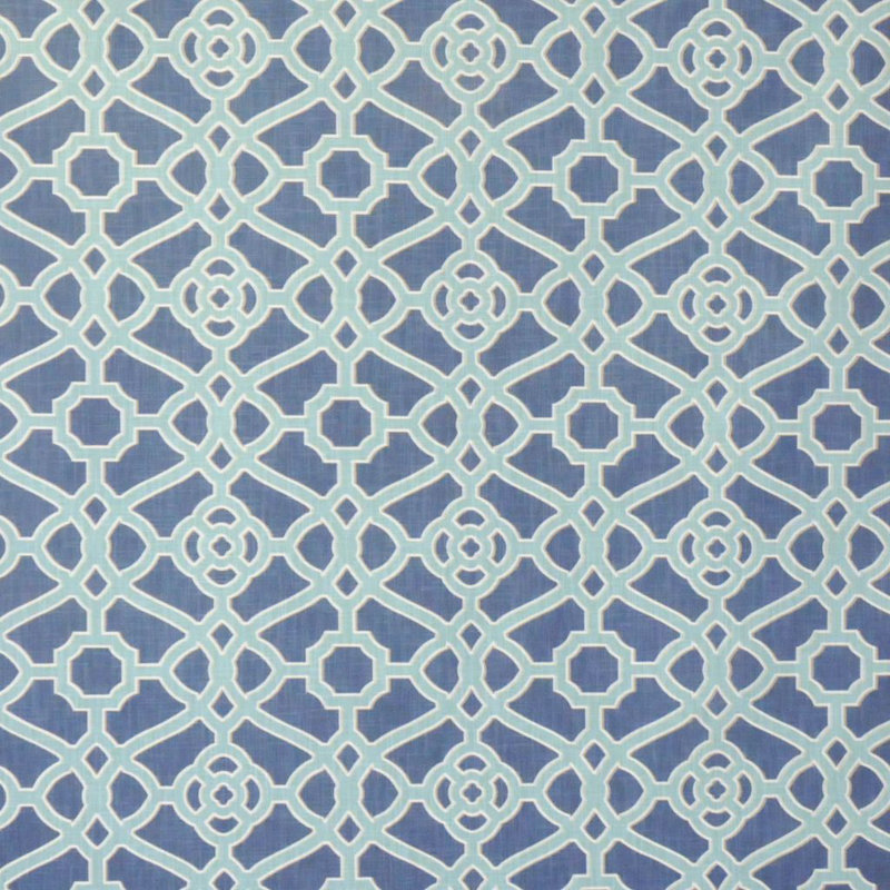 Lattice 100% Cotton Fabric, Indigo