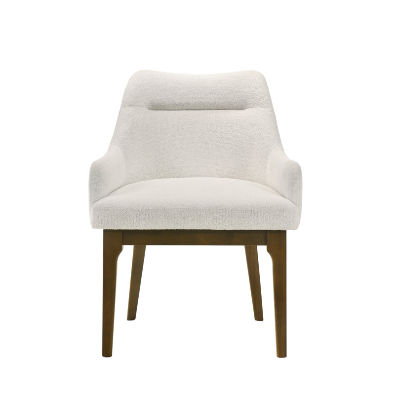Ensemble de 2 chaises d'appoint en chenille et chêne rétro
