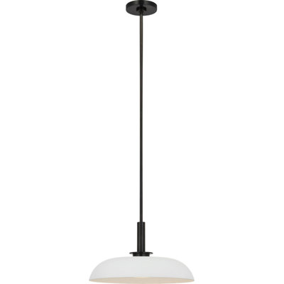 Cyrus 16" Pendant with White Glass