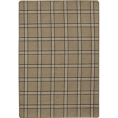 Imagine Pane Plaid Oil Skin Area Rug