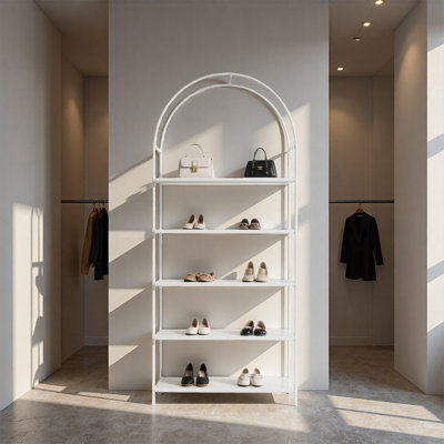 White Iron Arch Display Shelf