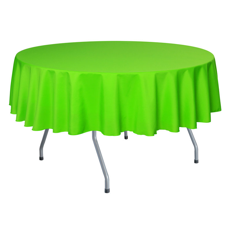 Rhein Solid Color Round Tablecloth, 10, Neon Green