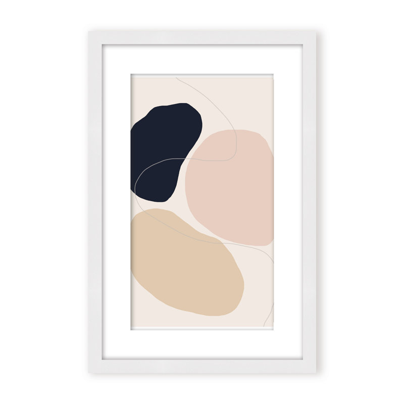 Abstract Composition by The Miuus Studio - Picture Frame Painting on Paper, 48" H x 32" W x 1.125" D, Framed Matted Print