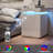 Elsun Nightstand with Wireless Charging Station, LED Light and 3 Drawers-92543925