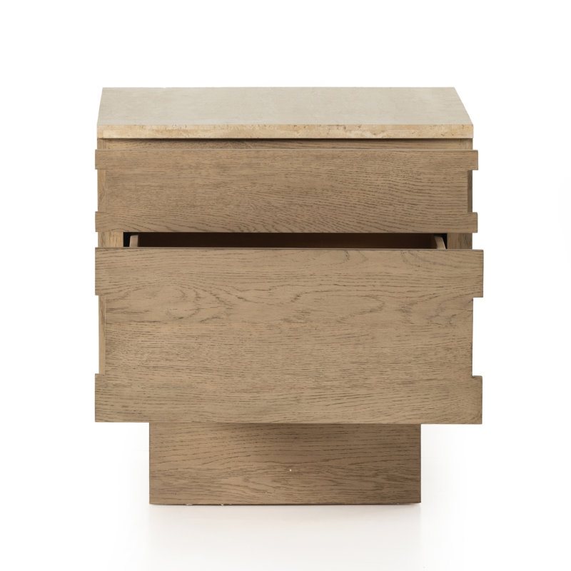 Jaylen 2 - Drawer Solid Wood Nightstand