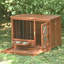 Mobilier de caisse pour chien en bois massif, chenil d'intérieur pliable avec table de bout multifonctionnelle rotative à 360 ° pour petits et moyens chiens, cage pour animaux portable avec plateau amovible et assemblage facile-1793641687
