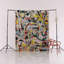 Tapis décoratif multicolore à motif abstrait rétro-210453075