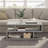 41.3" Rectangular Coffee Table with 3-tier Storage, Grey