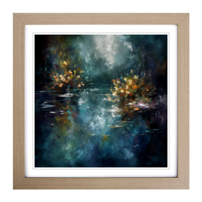 Pond Abstract No.2 - Single Picture Frame Print on Wood