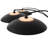 Saucer 3 Light Arc Floor Lamp - Matte Black