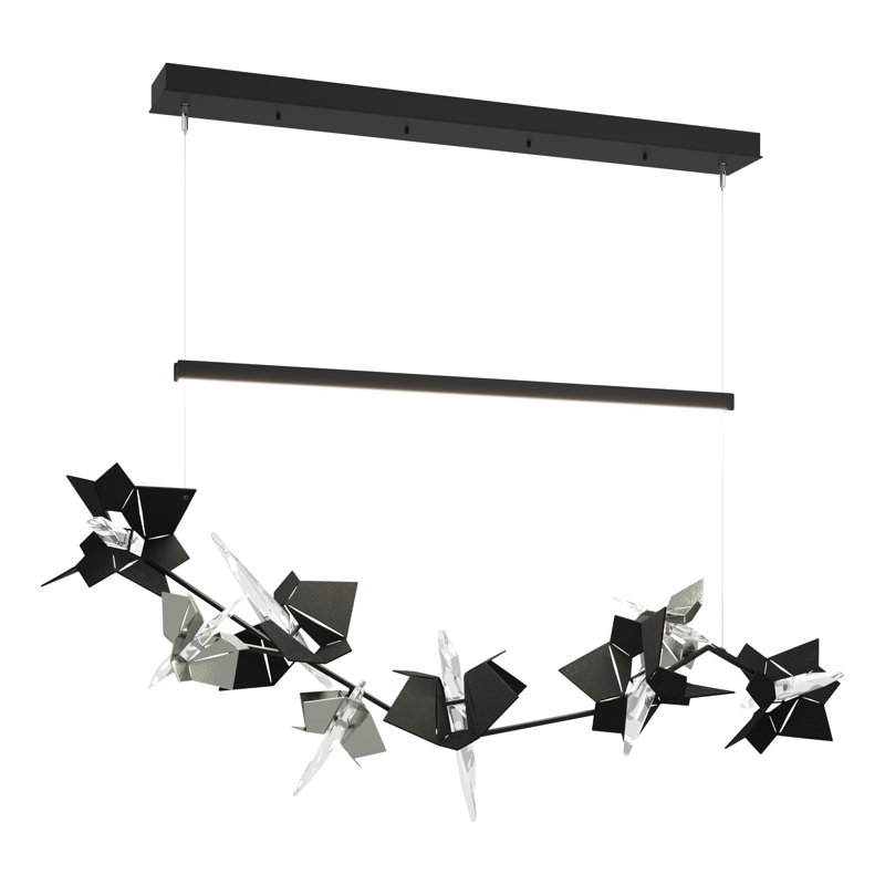 Luminaire suspendu pour îlot de cuisine Belladonna, Noir, Argenté