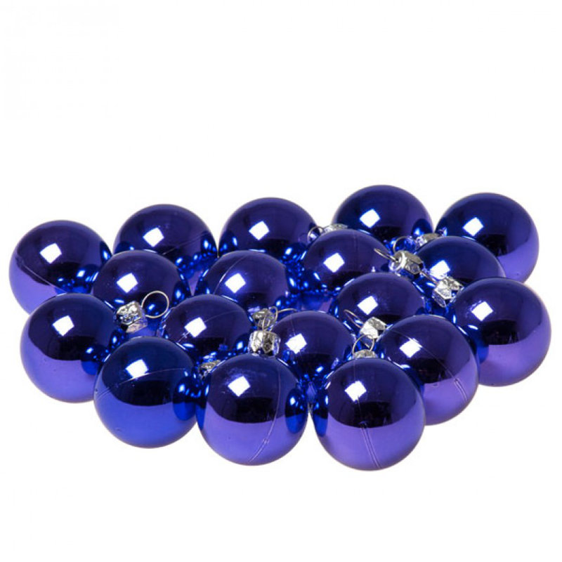 Bauble, 6cm H x 6cm W x 6cm D, Purple Shiny