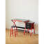 Table à dessin rouge avec tabouret