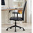 High Antique Black Pu Leather 360 Degree Swivel Office Chair With Armrest, Soft Foam Seating, Adjustable Gaslift, Powder Coated Frame, Five Star Base, Wheels, Seat Height 18.3 - 22 Inch, Product-1122129222