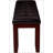 1Pc Modern Bench with Leather-Look Seat Tufted Upholstery Tapered Wood Legs Bedroom Living Room Furniture Cherry  Finish