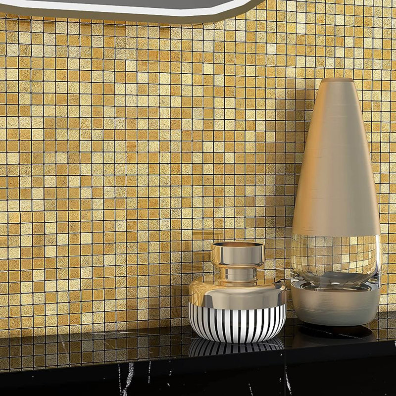Dosseret de cuisine en mosaïque en aluminium 12 po x 12 po imperméable et résistant à la chaleur