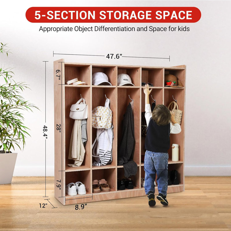 Casier à 5 sections, 10 casiers pour les salles de classe