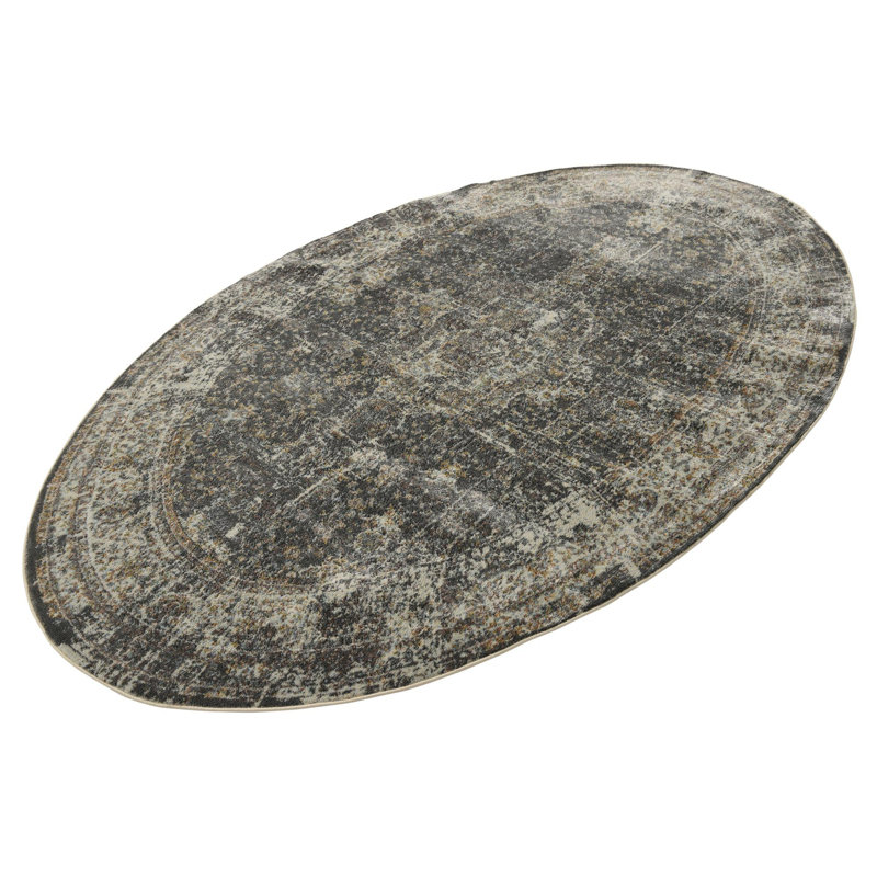 Abstract Indoor Rug, Oval 4'3" x 6'1"