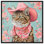 Art d'un animal sur toile rose