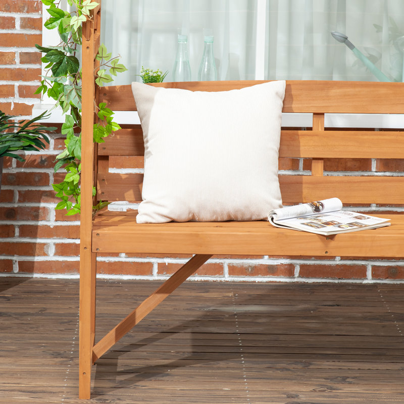 Braxtyn Solid Wood Fir Outdoor Bench